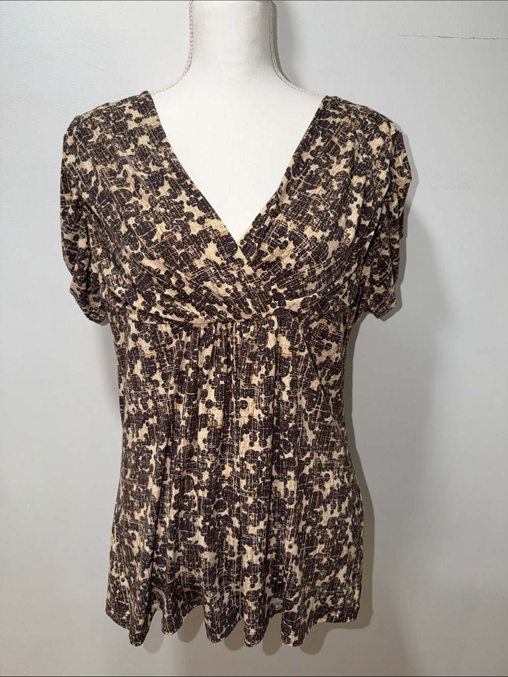 VTG NY&CO Women’s Flowy Polka Dot Coquette Girl‎ Baby Doll Top XL Y2K Retro Cute
